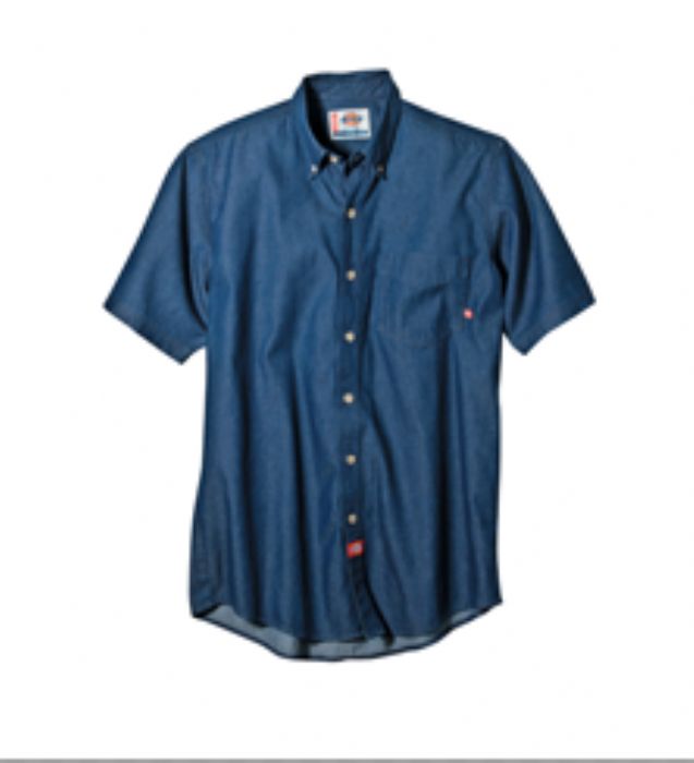 Camisa de Mezclilla de Manga Corta