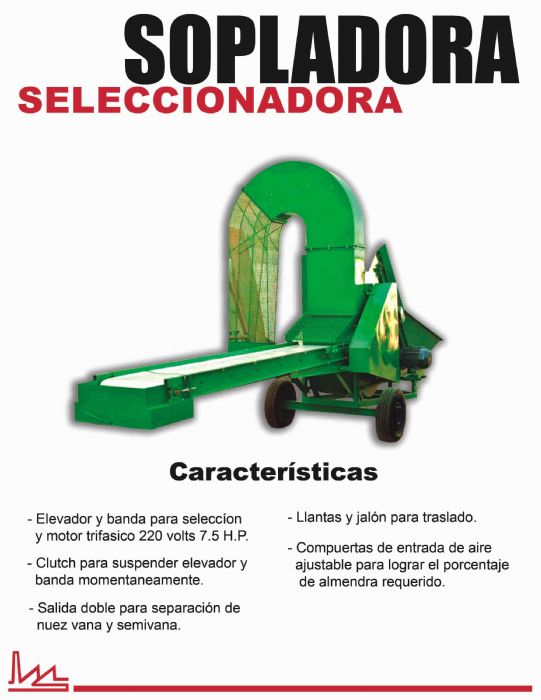 Sopladora Seleccionadora de Nuez