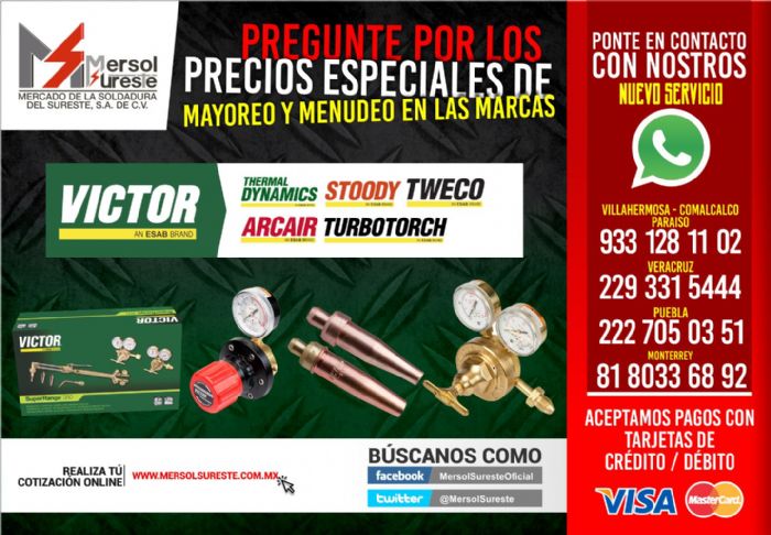 EQUIPOS DE OXICORTE Y CONSUMIBLES