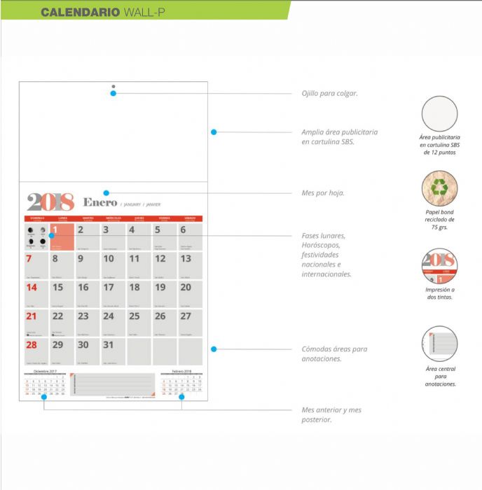 Calendario Wall-P