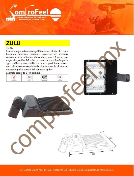 luminaria led´s ZULU
