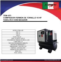 COMPRESOR TORNILLO TODO INCLUIDO 10HP