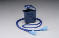 1291 Tapón auditivo reusable de elastómero termoplástico con cordón trenzado y estuche
