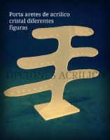 Porta aretes de acrílico cristal diferentes figuras