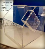 Dulcero de acrílico con porta cuchara