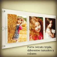 Porta retrato triple diferentes tamaños y colores