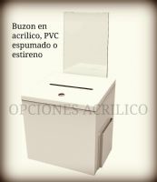 Buzón de acrílico, PVC espumado o estireno
