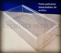 Porta pañuelos desechables de acrílico 