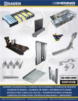 PROTECCIONES, GUARDAS, TOLVAS, CUBIERTAS O WAY COVERS, BELLOWS, WIPERS, RASCADORES, LIMPIADORES TRANSPORTADORES DE REBABA, VIRUTA O CHIP CONVEYORS, FILTRADO DE COOLANT, REFRIGERANTE, HENNIG, ENEMOTO, GADEN, AME, COBSEN.