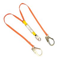 3M™ SafeAbsorb Línea de vida 3M™ SafeStop de cable de acero con amortiguador. Un brazo. 1 gancho pequeño y 1 gancho grande.  6 pies (1.8m)