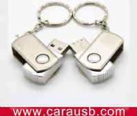 CaraUSB branded Usb memorias flash disco rotatorio clip de metal 8GB