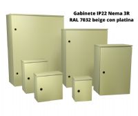 Gabinete IP22 Nema 3R RAL 7032 beige con platina