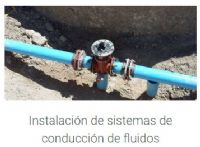Instalación de sistemas de conducción de fluidos
