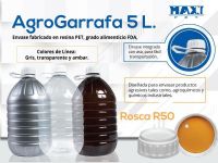 QUIMI-GARRAFA de PET redondas 5 Lt, R-50