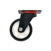RODAJA DE PVC NEGRO GIRATORIA 5"