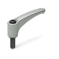 Manijas ajustables de zinc fundido a presión Ergostyle® Tipo espárrago roscado con componentes de acero