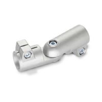 Articulaciones de conectores para abrazaderas giratorias Medidas métricas, aluminio