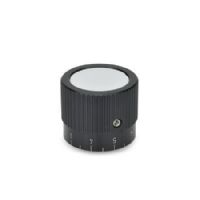 Perillas de control moleteadas Medidas métricas, de aluminio, con resalto recto