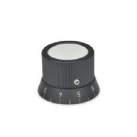  Perillas de control moleteadas Medidas métricas, de aluminio, con orificio liso o con boquilla