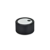 Perillas de control moleteadas Medidas métricas, de aluminio, con orificio liso o con boquilla