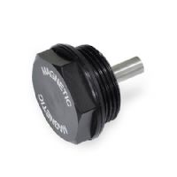 Tapones magnéticos Aluminio, resistente a temperaturas de hasta 212 °F (100 °C), anodizado negro