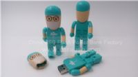 Los médicos y enfermeras médicos farmacéuticos shell personalizado robot regalos del disco de memoria Flash USB caja de plástico verde