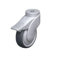 Rodajas giratorias sintéticas WAVE Nylon plastificado, con ruedas de caucho termoplástico y ajuste con agujero para perno, componentes de acero