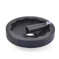 Volantes de disco sólidos Nylon plastificado, con mango de bloqueo abatible