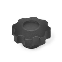 Perillas de ocho lóbulos Nylon, con inserto roscado