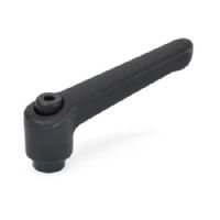 Palancas ajustables de nylon plastificado Tipo orificio roscado o ciego, con componentes de acero
