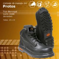  Calzado de trabajo Modelo:Protos Tipo Borceguí, Celaste o acero  y suela doble densidad