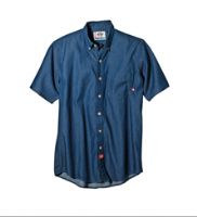 Camisa de Mezclilla de Manga Corta
