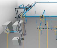 tuberia azul y accesorios para sistema de aire